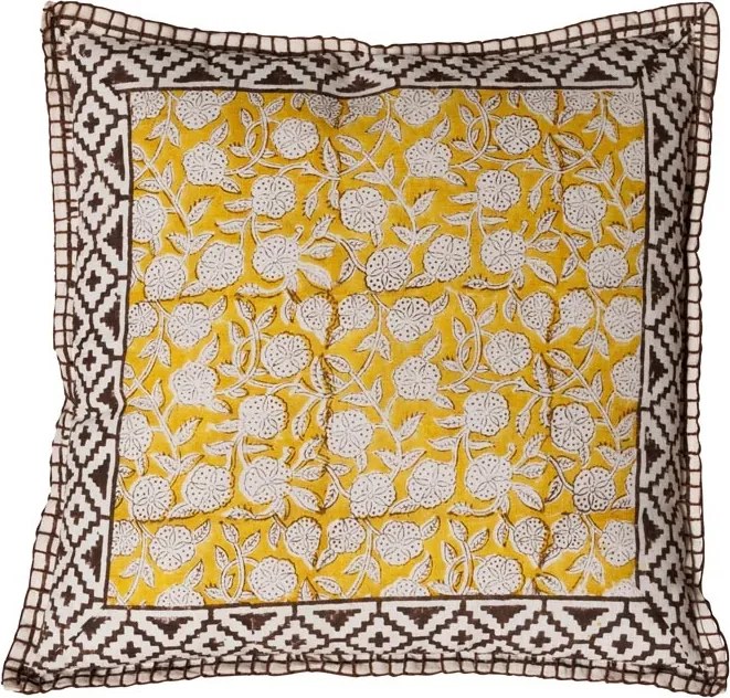 Perna decorativa din bumbac cu imprimeu 45x45cm Cumin