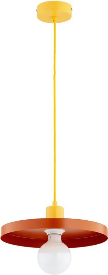 Candelabru suspendat pe cablu LITO 1xE27/15W/230V, cupru/galben