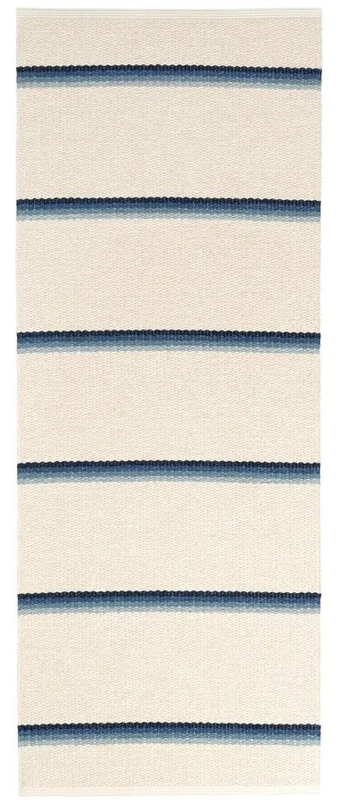 Covor tip traversă pentru interior și exterior albastru/crem 70x180 cm Olle Blue Vanilla – Pappelina