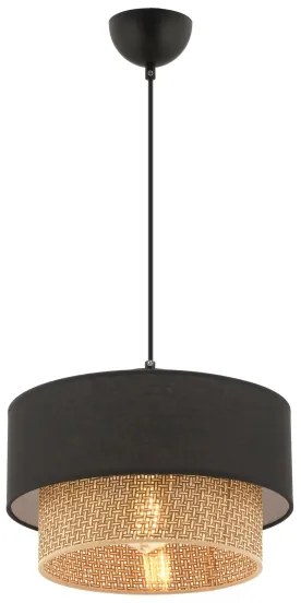 Pendul pe cablu ECHO, 1xE27, 60W, 230V, negru/maro