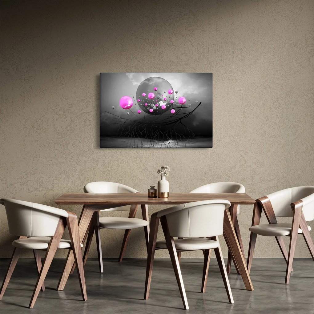 Tabloul cu bile roz (90x60 cm)