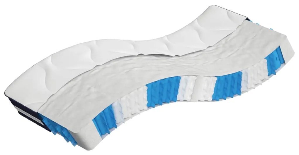 vidaXL Saltea cu arcuri buzunar, fermitate medie, 70x200 cm