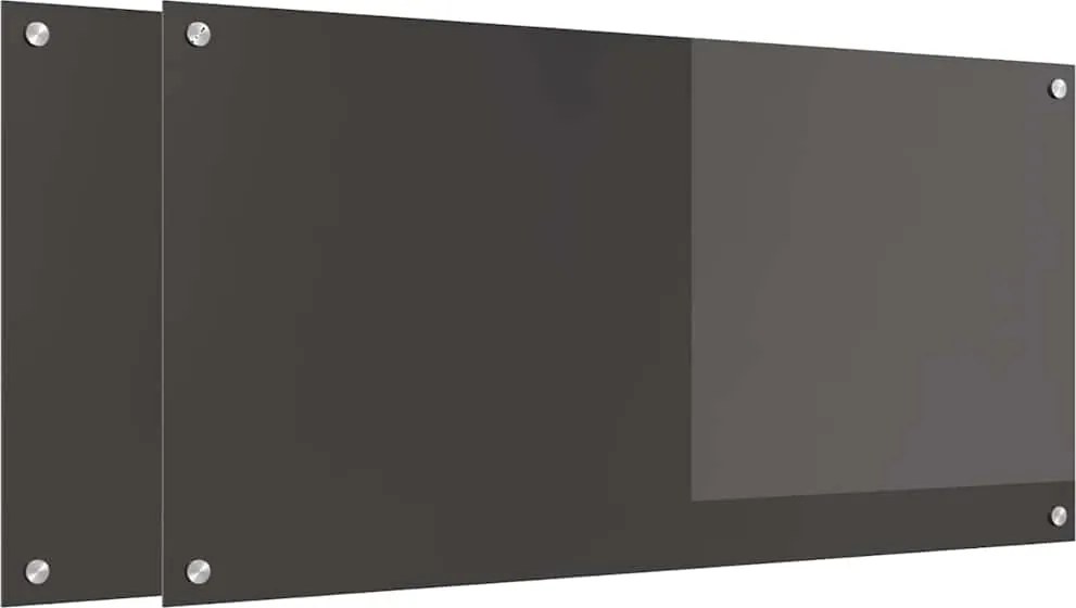vidaXL Panou de bucătărie 2 pcs Gri închis 100 x 50 cm