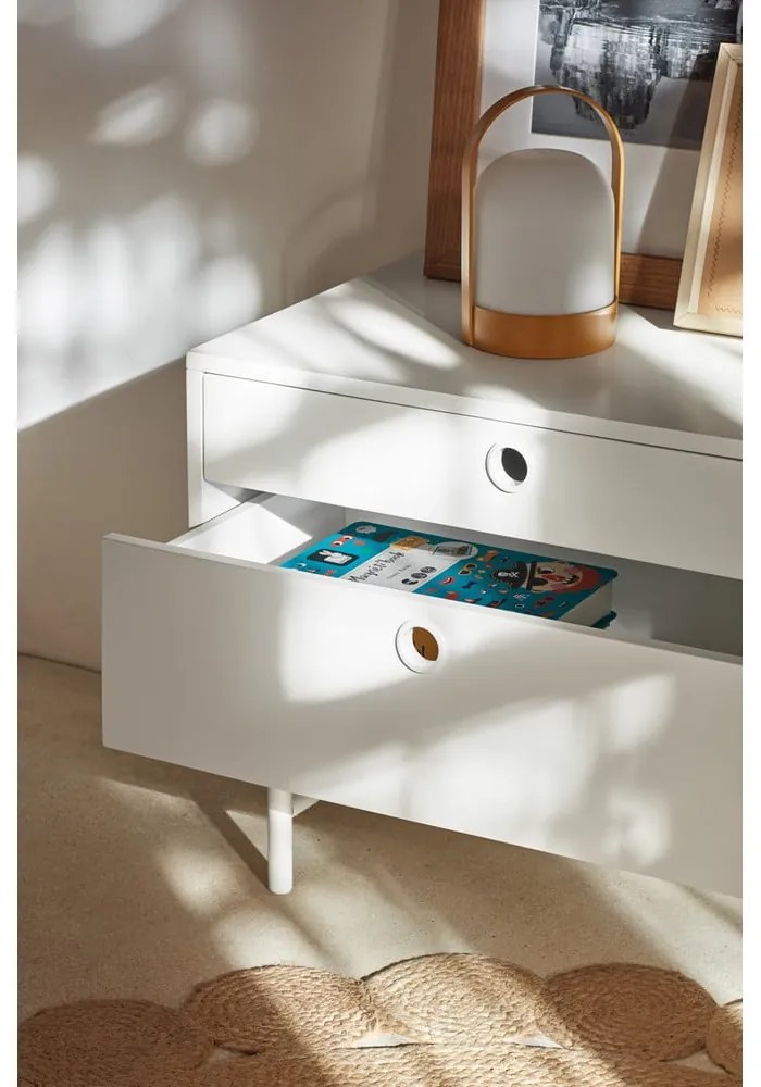 Masă TV albă 140x52 cm Punto - Teulat