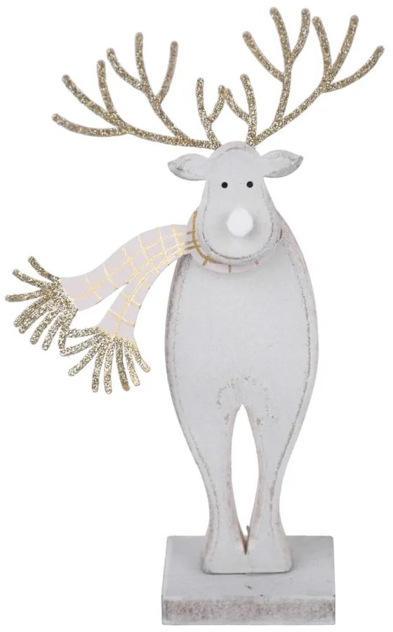 Figurină - ren de Crăciun cu eșarfă Ego Dekor