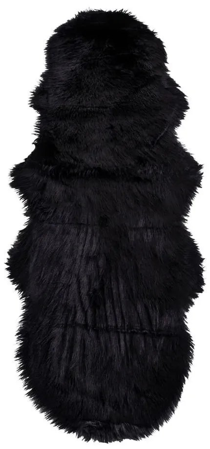 Covor tip traversă negru sintetic 60x180 cm – House Nordic