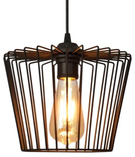 Lustră pe cablu TORRI 3xE27/15W/230V negru