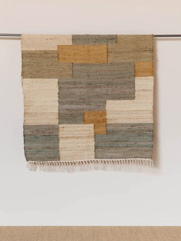 Covor Kilim galben și verde, Grimmi 120x180 cm