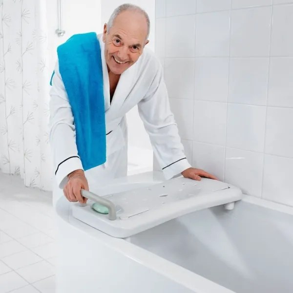 Ridder - Scaun pentru cadă cu mâner 31x70 cm alb