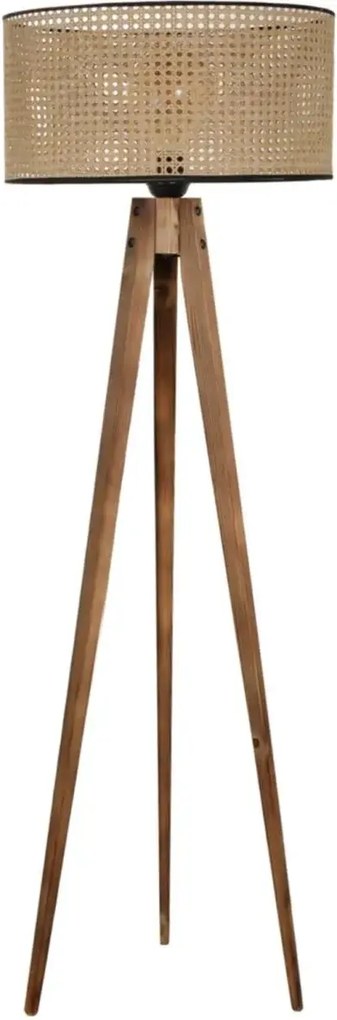 Lampadar corp lemn textil,nuc- bej, Homs, 153 cm,40006