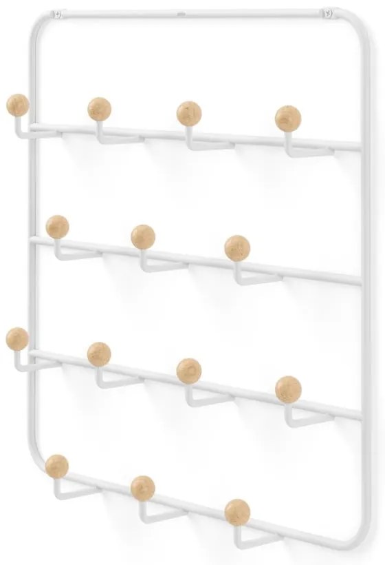 Cuier de ușă alb/în culoare naturală din metal 36 cm Estique – Umbra