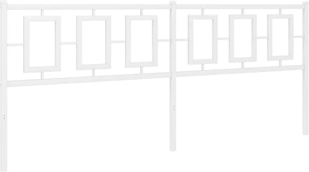 vidaXL Tăblie de pat de schimb metalică, alb, 193 cm