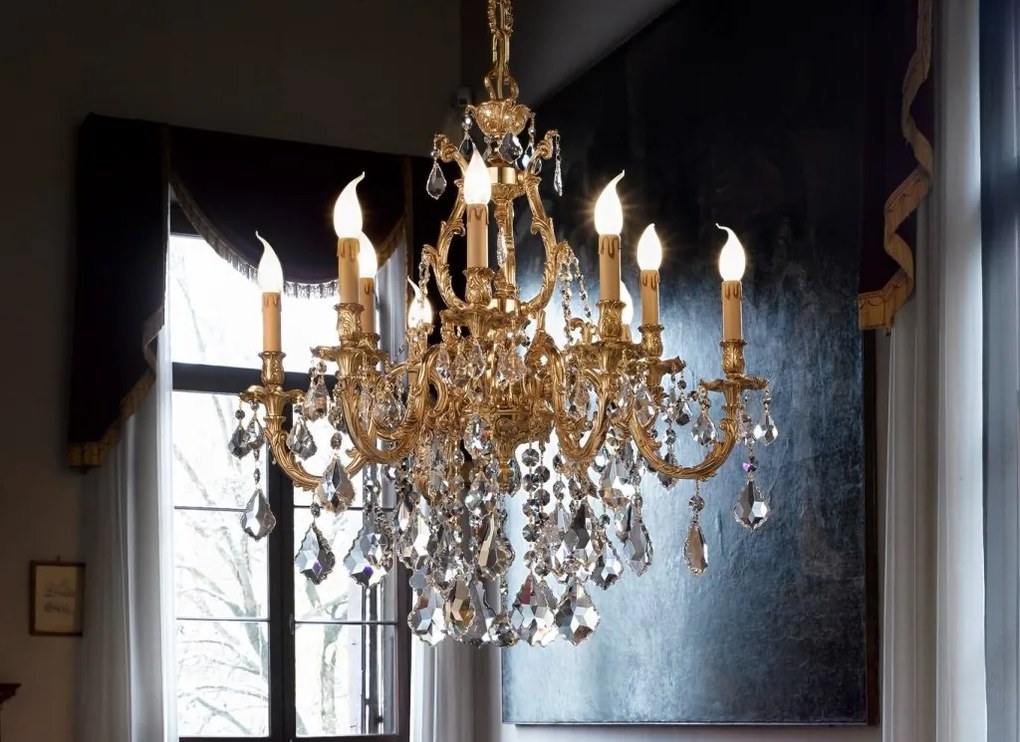 Candelabru 9 brate LUX cu cristale Scholer, Ashford
