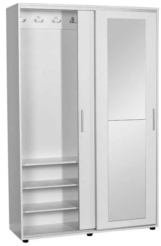 Dulap cu uși culisante Primrose (alb) (cu oglindă). 1109414