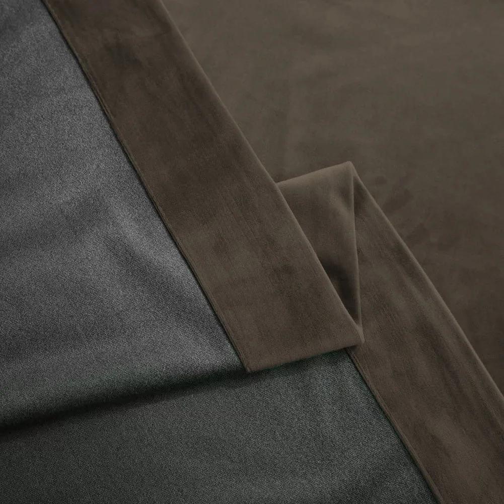 Set draperie din catifea blackout cu inele, Madison, densitate 700 g/ml, Taupe, 2 buc