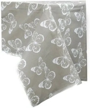 Față de masă Fluturi, gri, 145 x 180 cm