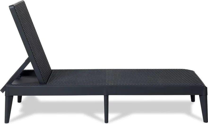 NUMANA șezlong de grădină din plastic, grafit