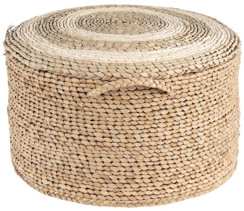 Pouf rotund din paie Ø 40x23 cm