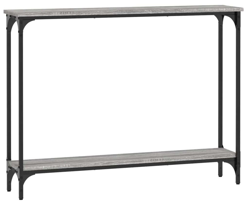 834018 vidaXL Măsuță consolă, gri sonoma, 100x22,5x75 cm, lemn prelucrat
