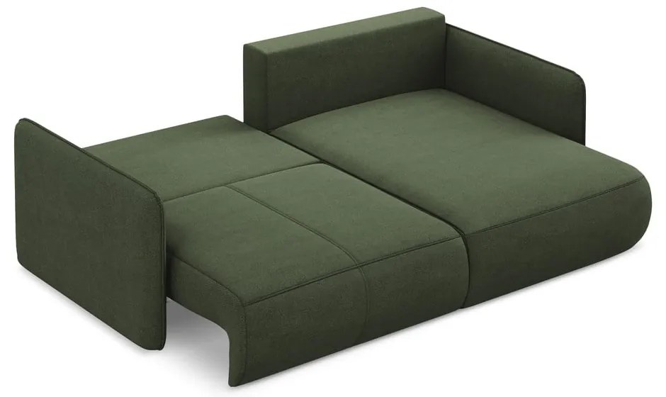 Colțar verde extensibil/cu spațiu de depozitare (cu colț pe partea dreaptă) Nanea – Makamii