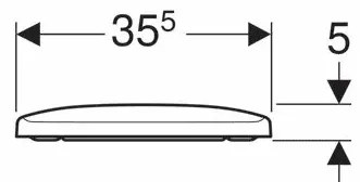 Capac wc Geberit Selnova Square fixare de jos