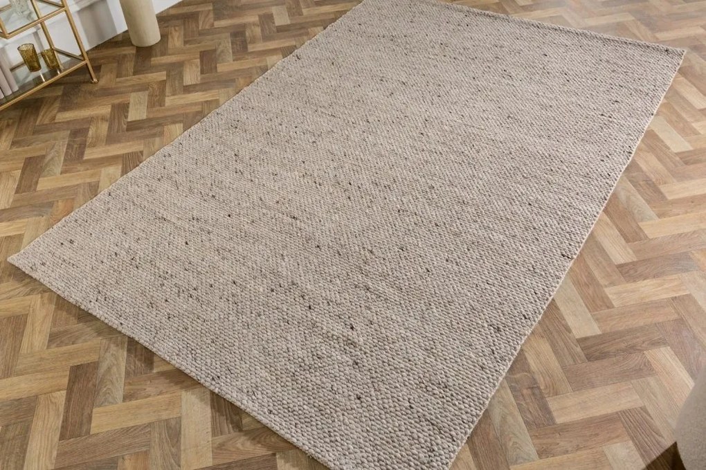Covor WOOL 240x160cm gri argintiu din lana