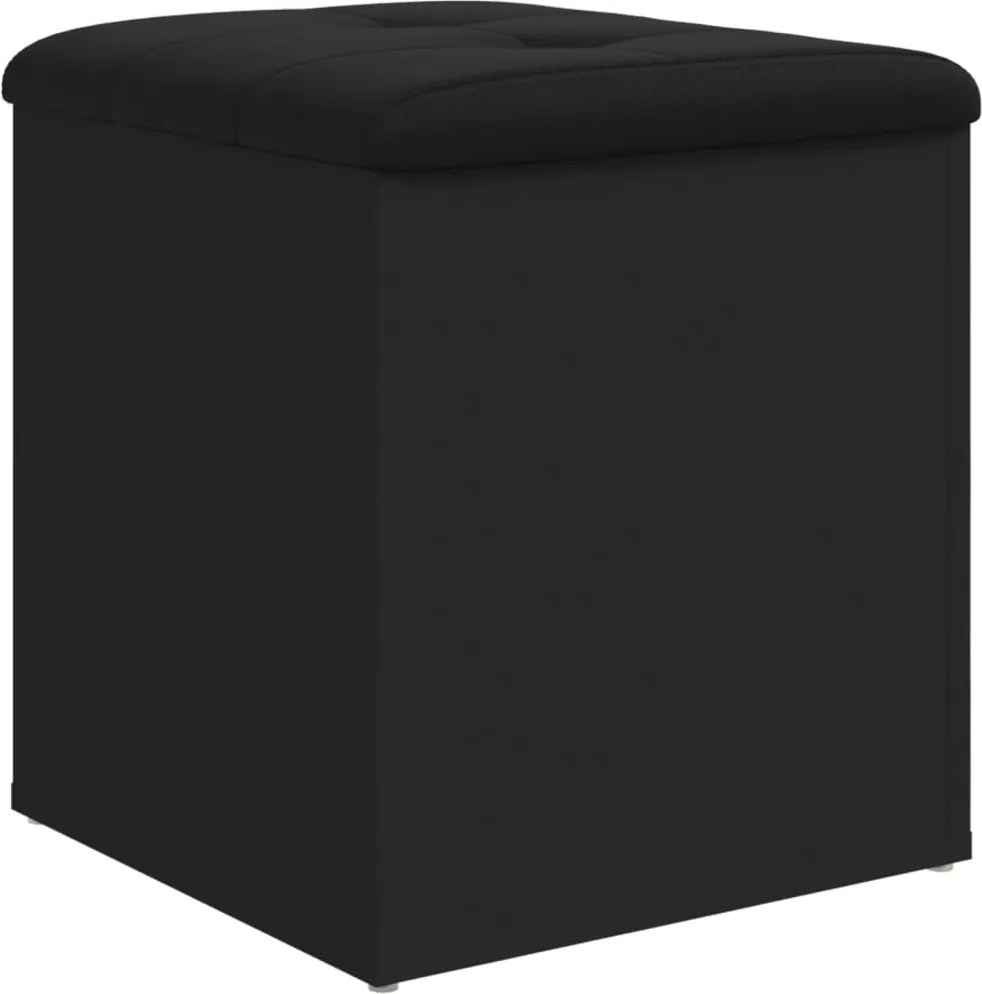 vidaXL Bancă de pantofi, negru, 42x42x45 cm, lemn prelucrat