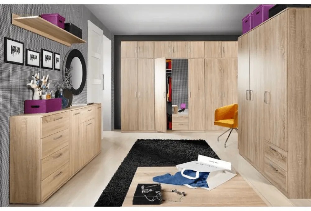 Dulap cu bara pentru umerase, stejar sonoma, NOKO-SINGA 80