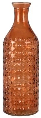 Vaza Ofelia din sticla, portocaliu, 10x30 cm