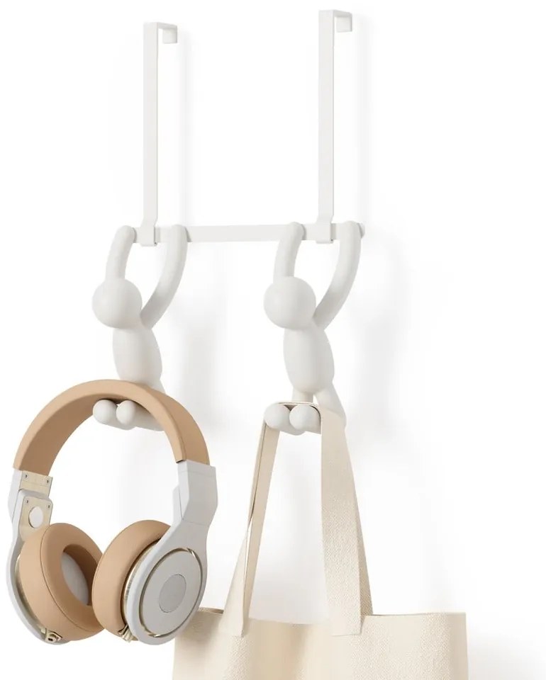 Cuier de ușă alb din plastic 22 cm Buddy – Umbra