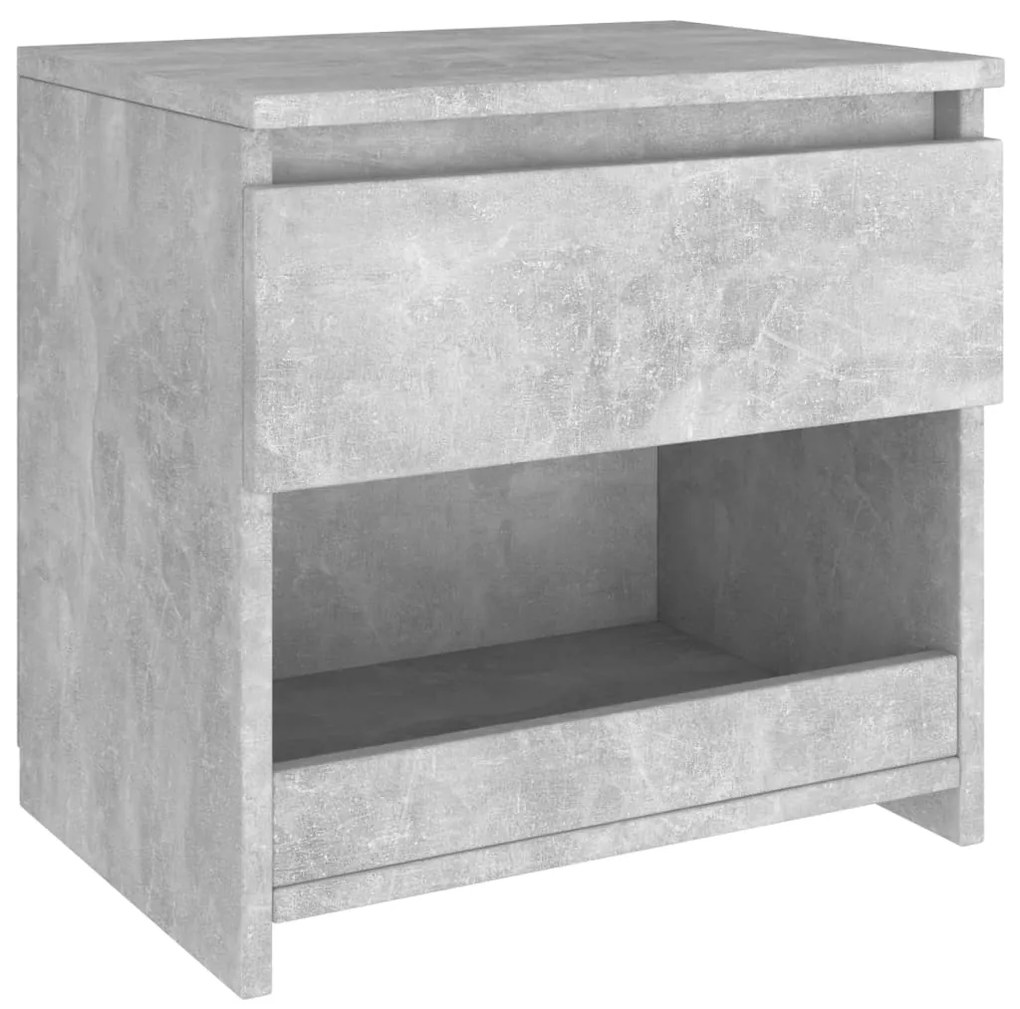 803451 vidaXL Noptieră, gri beton, 40x30x39 cm, lemn prelucrat