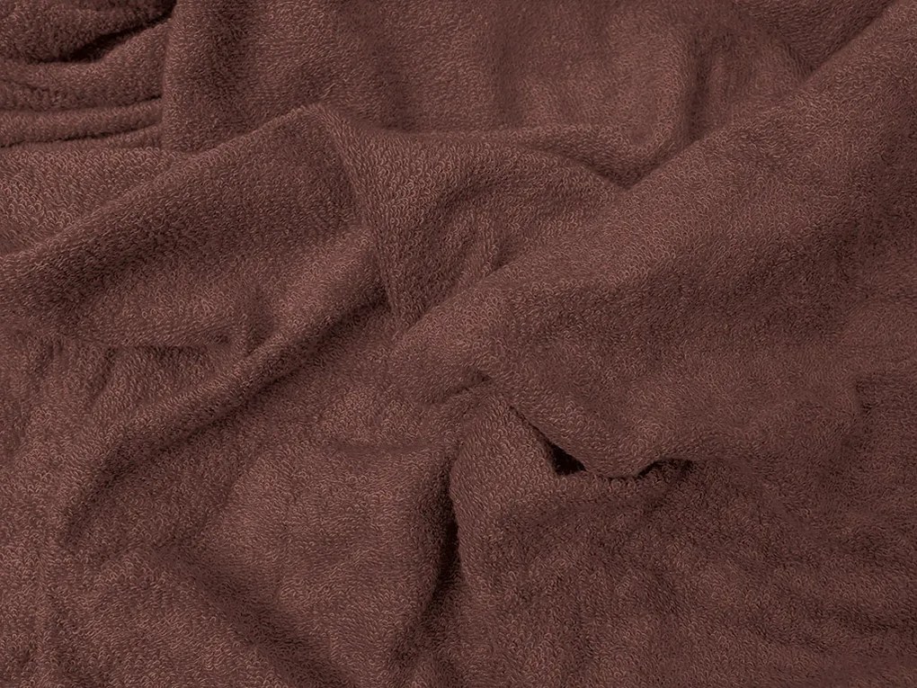 Cearsaf Frotir cu elastic maro inchis 140x200 cm