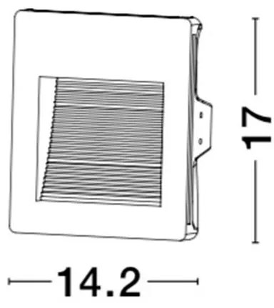 Spot LED incastrabil ideal pentru iluminat scara sau hol CIROCCO, 14,2x17cm NVL-9600217