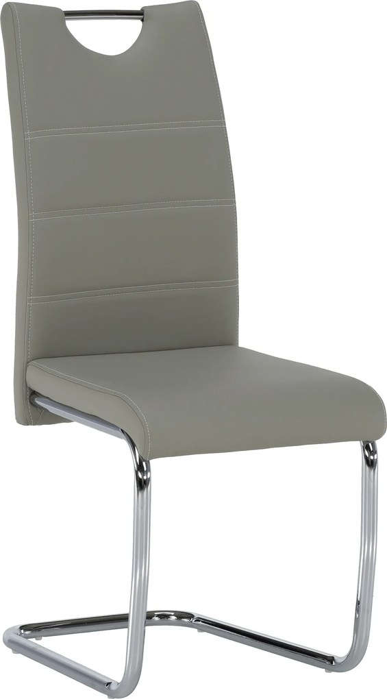 Scaun de bucătărie, gri deschis/cusătura deschisă, ABIRA NEW