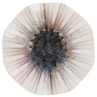 Set veselă 24 piese, porțelan, maro