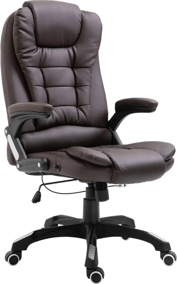 vidaXL Scaun de birou, maro, piele ecologică