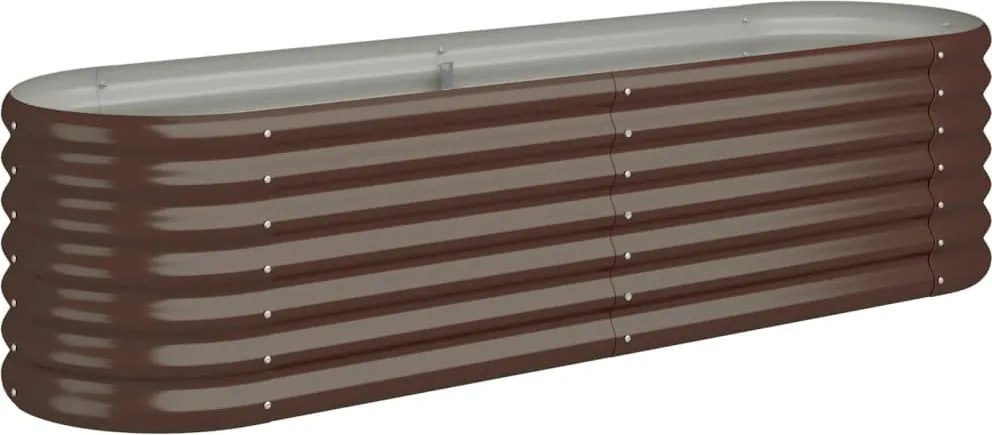 vidaXL Strat înălțat grădină 152x40x36 cm oțel galvanizat