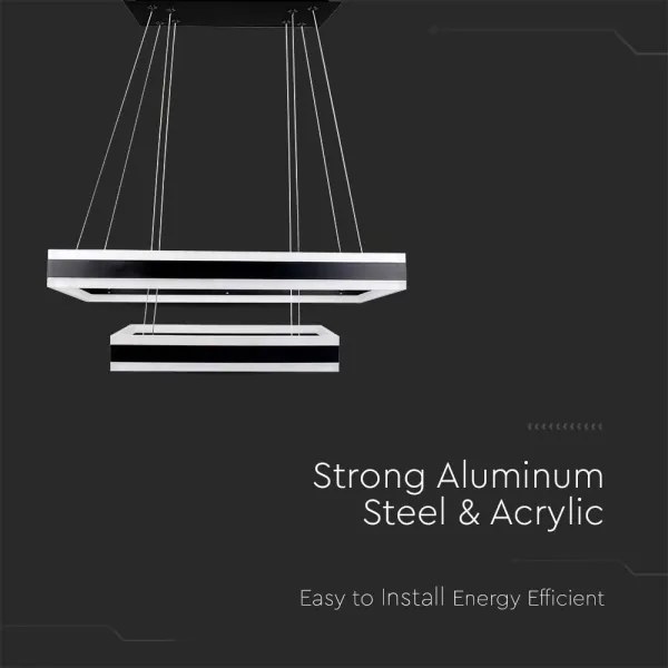 Lustră LED dimabilă pe cablu LED/113W/230V 3000K negru