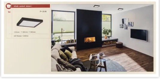 Plafonieră LED/22W ABIA 230V neagră Paulmann 71026