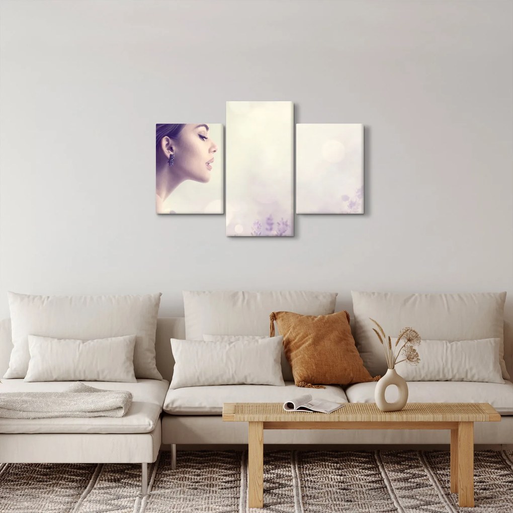 Tablou - Femeia cu lavandă (90x60 cm)