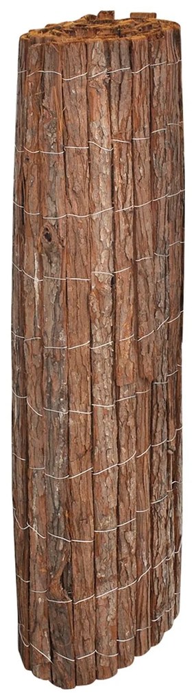 vidaXL Gard din scoarță de copac natural 100 x 600 cm Cortex
