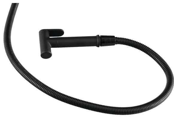 Baterie de bideu cu duș pentru instalare ascunsă Aqualine negru mat