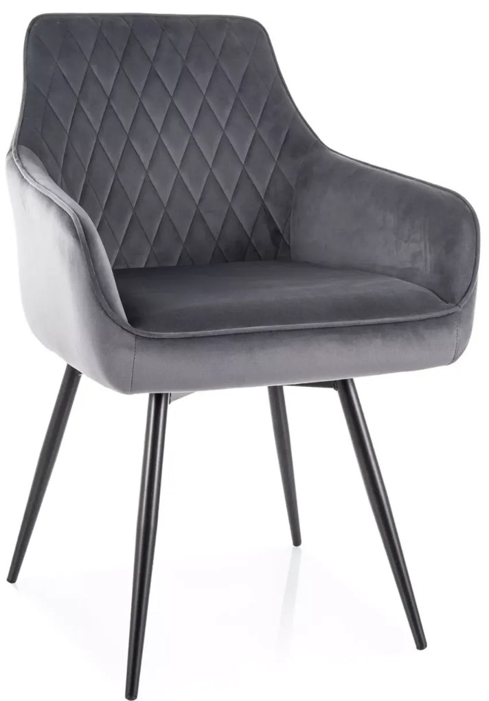 Scaun de sufragerie MARLO VELVET gri