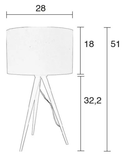 Veioză Zuiver Tripod, negru