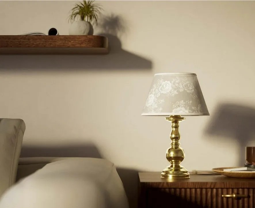 Lampa de masa clasic elegant din alama masiva Flemish