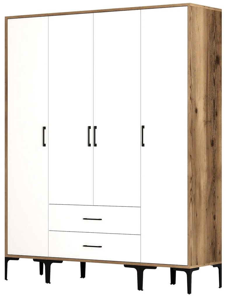 Dulap de haine Kiara STS (Nuc + Alb). 1088350