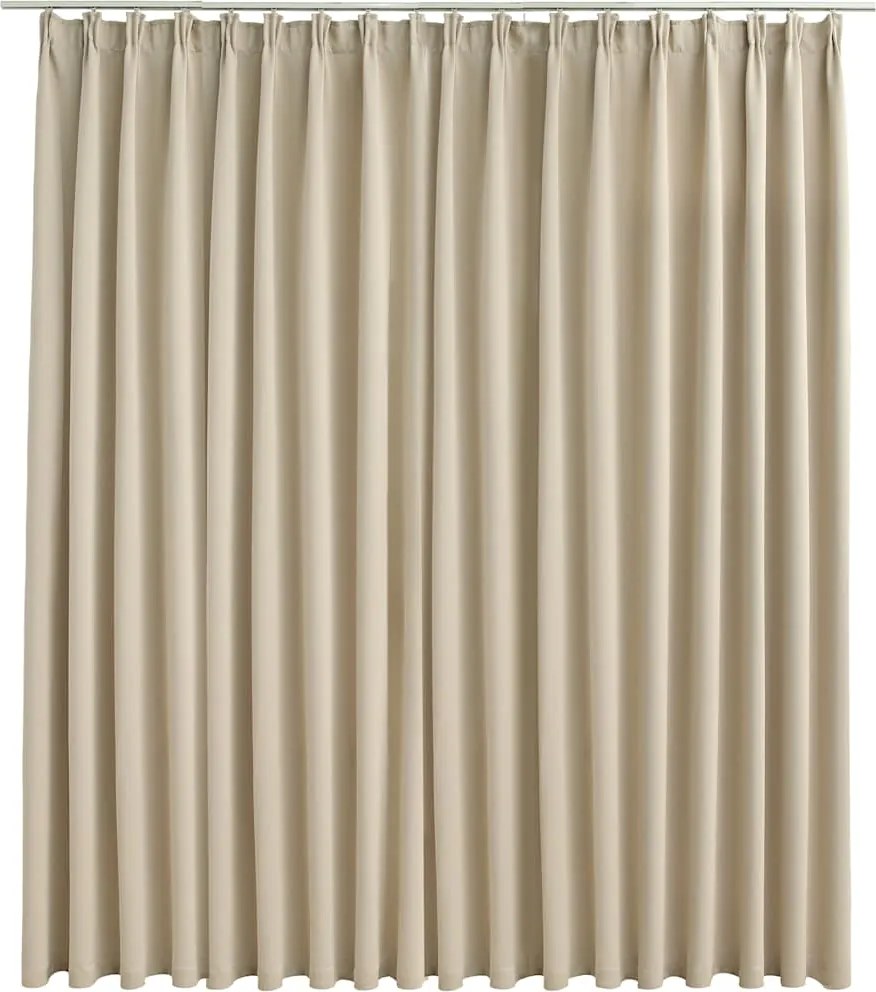 vidaXL Draperie opacă, bej, 290 x 245 cm, cu cârlige