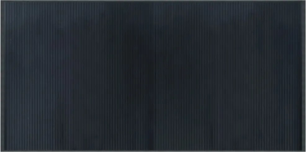 vidaXL Covor dreptunghiular, gri, 100x200 cm, bambus