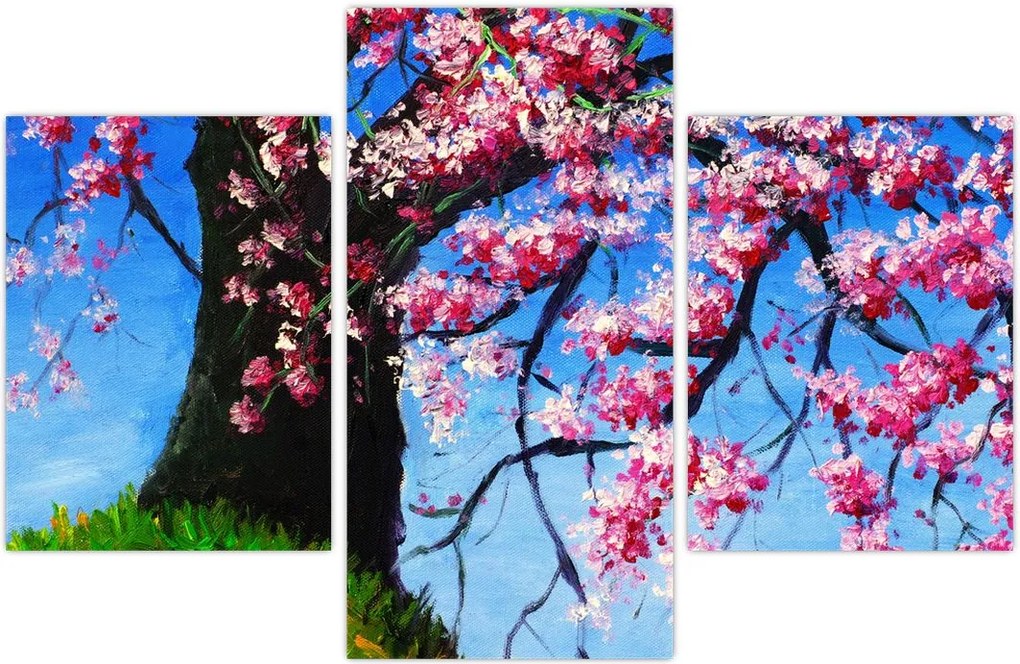 Tablou - Cireș înflorit - pictură (90x60 cm)