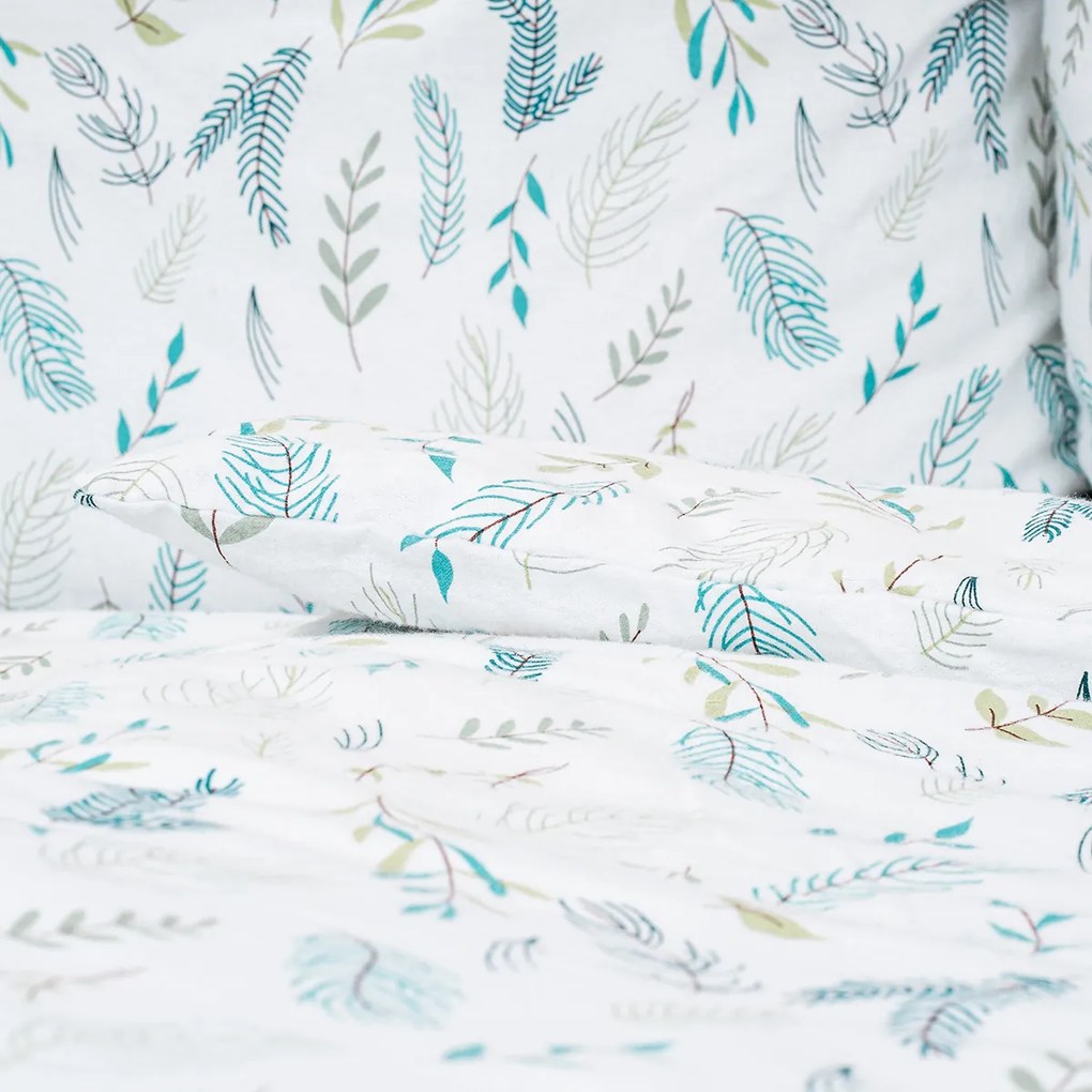 Lenjerie de pat din flanel 4Home Pine, 160 x 200 cm, 70 x 80 cm